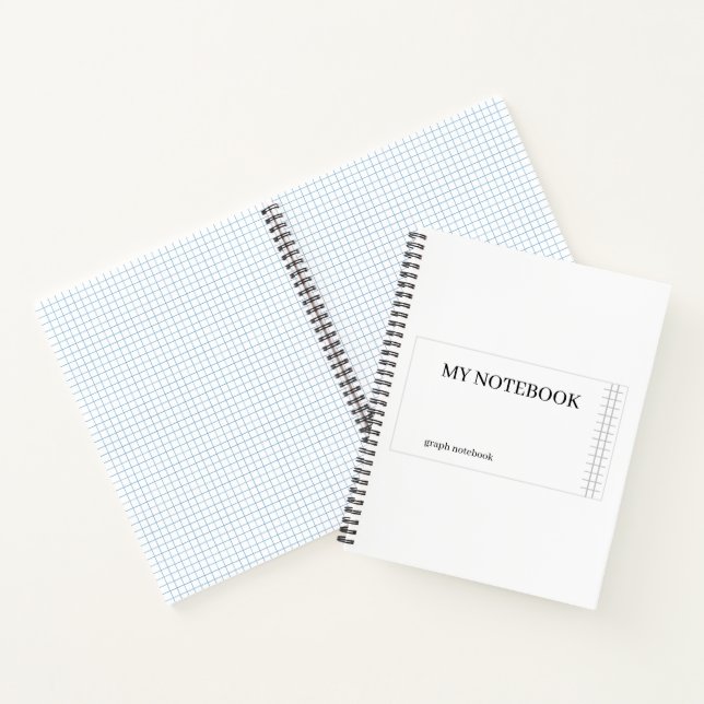 Graph Paper Notebook - White Notizbuch (Innenseite)