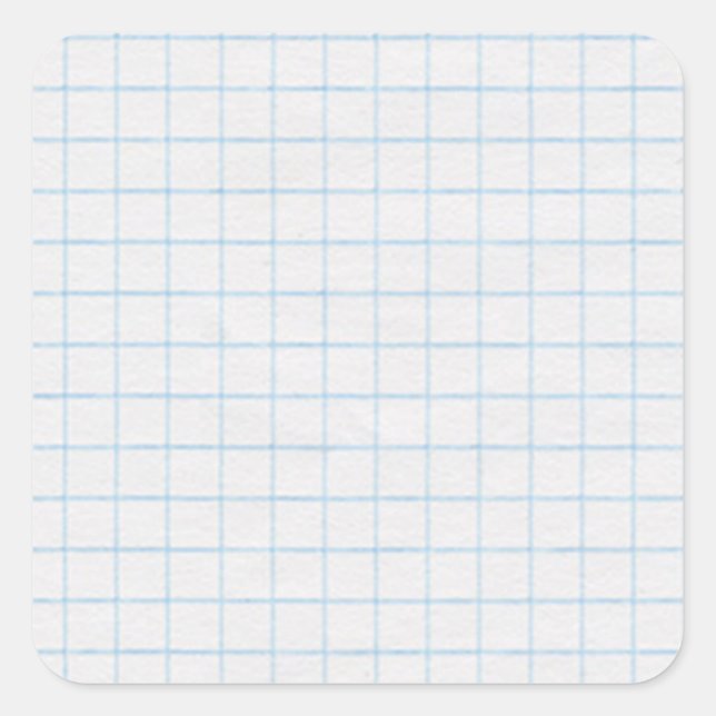 Graph Paper Quadratischer Aufkleber (Vorderseite)