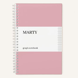 Graph Pink Notebook mit Monogramm Notizbuch