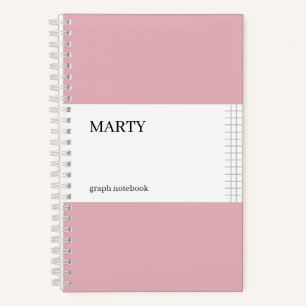 Graph Pink Notebook mit Monogramm Notizbuch