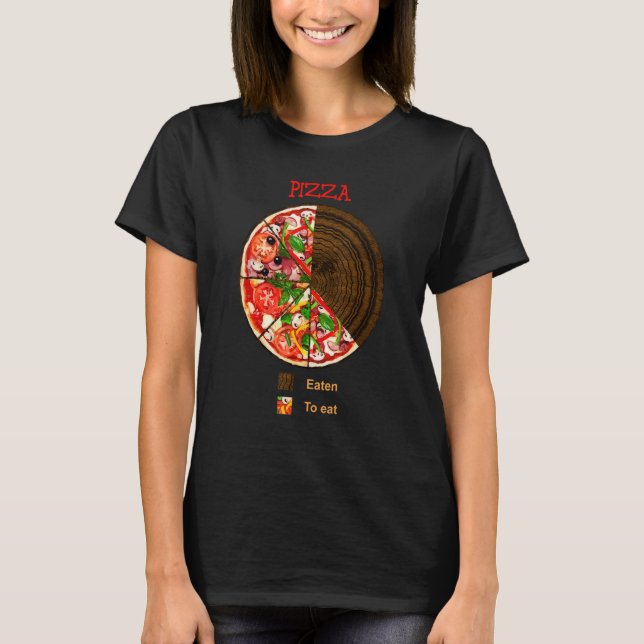 Graph Pizza Eaten To eat pie chart T-Shirt (Vorderseite)