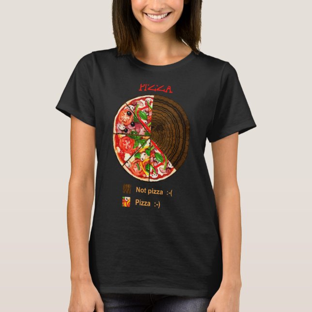Graph   Pizza Not pizza Pizza    pie chart  T-Shirt (Vorderseite)