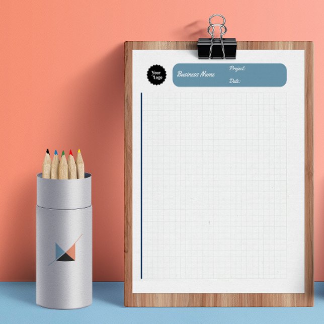 Graph Sheets Grid Paper 8 mm Blau Notizblock (Engineering Graph Sheets Grid Paper 8mm Blue Notepad)