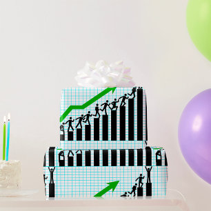 Graph Wrapping Paper für den Trend nach oben Geschenkpapier
