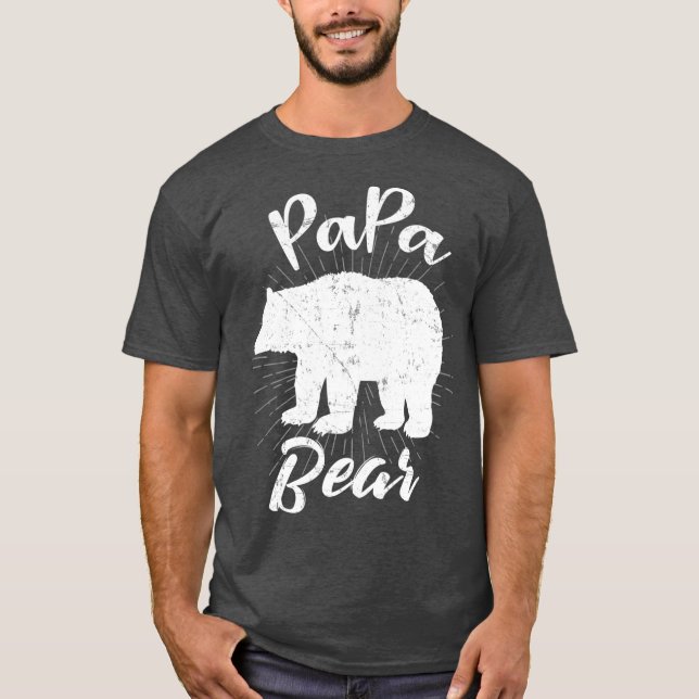 Graphic 365 Papa Bear T-Shirt Great Vathers Day Gi (Vorderseite)