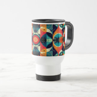 Graphic Abstraction White Travel-Commuter-Tasse Reisebecher