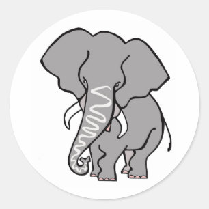 Graphic - African ELEPHANT - Wildlife - Nature Runder Aufkleber