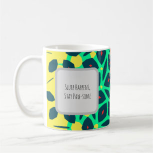 Graphic Aquamarin Yellow, Peach, Blue, Green Patte Kaffeetasse