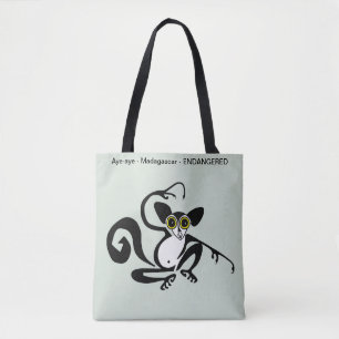 Graphic AYE-AYE- Primat - Lemur- Wildlife Green Tasche