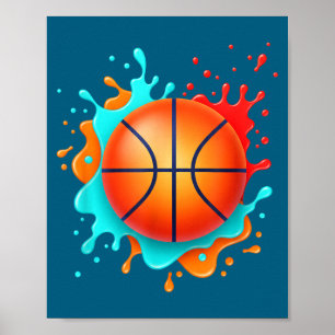 Graphic Basketball Fette Basketballkörbe Poster