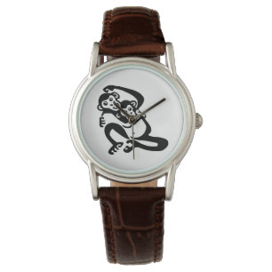 Graphic BONOBO - Chimpanzee - Wildtiere - Natur - Armbanduhr