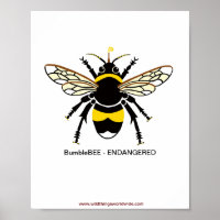 Graphic BUMBLE Bee - gefährdete Natur - Wildtiere