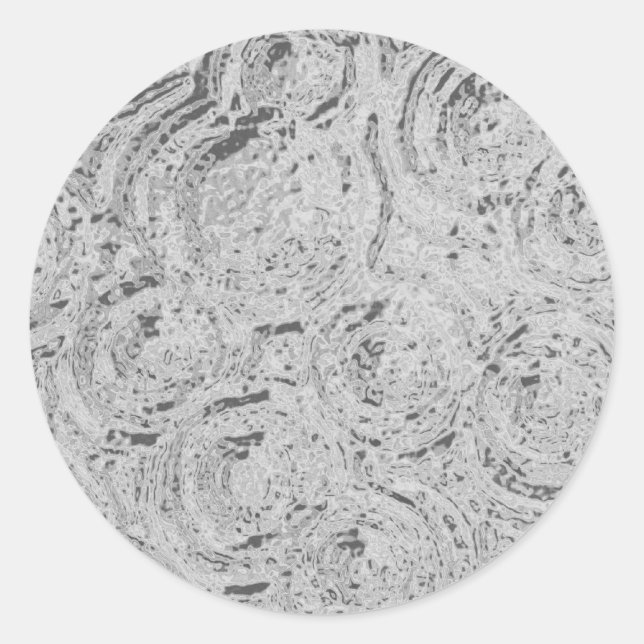 Graphic Circles - SILVER Runder Aufkleber (Vorderseite)
