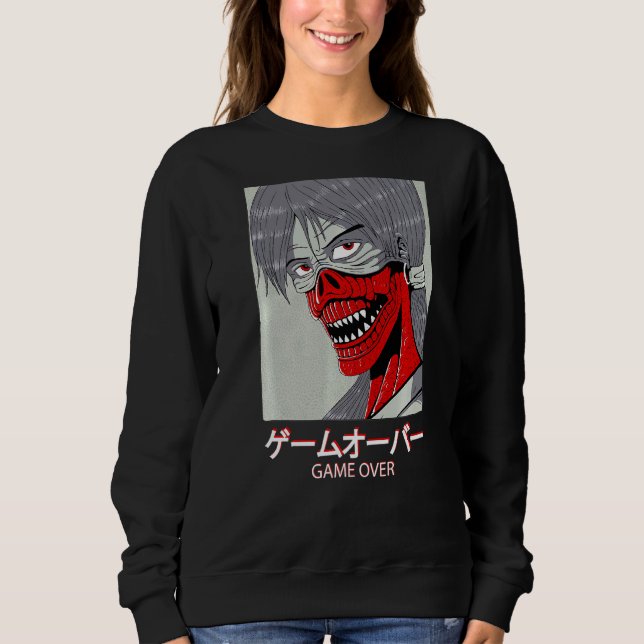 Graphic Demon Devil Harajuku Ästhetik Tokio 1 Sweatshirt (Vorderseite)