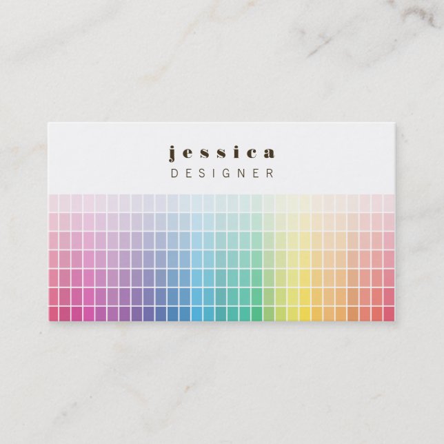 Graphic Designer Couleur Palette Ombre Carte de vi (Devant)