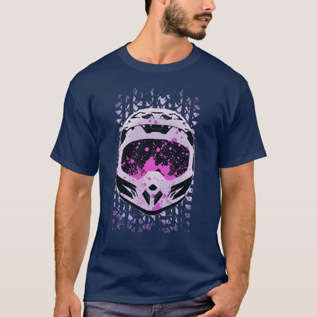 Graphic Dirt Bike Helmet T-Shirt (Vorderseite)