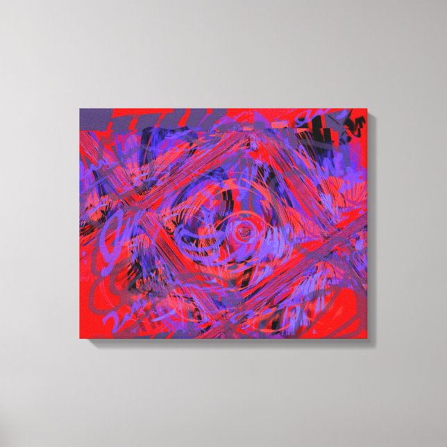 Graphic Explosion Wrapped Canvas Leinwanddruck (Vorderseite)