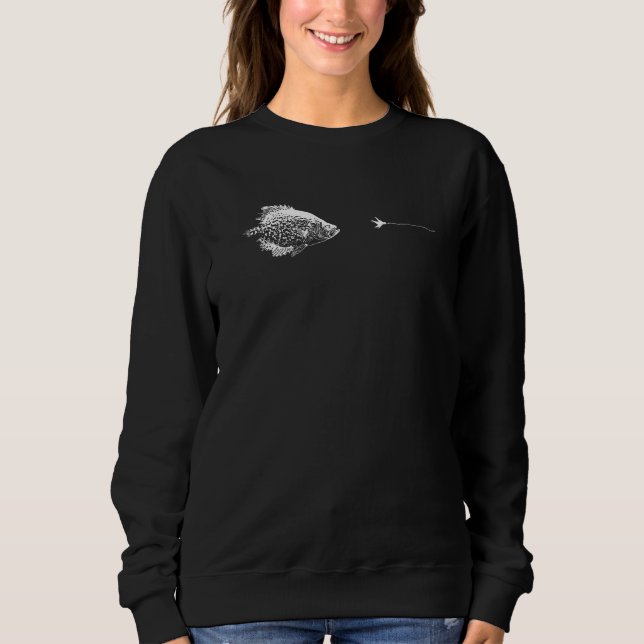 Graphic Fly Fishing Hook Line  Fish Crappies  1 Sweatshirt (Vorderseite)
