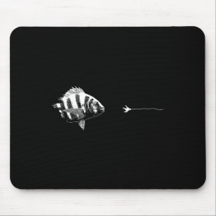 Graphic Fly Fishing Hook Line - Fish Sheepshead Mousepad
