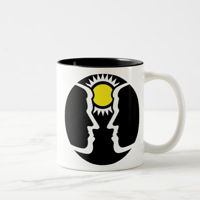 Graphic Gemini Twins mit Sun Zweifarbige Tasse (Rechts)