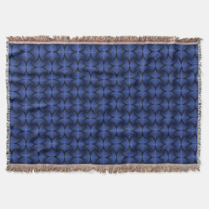 Graphic Geometric 3D Scallop Fan Blue Decke