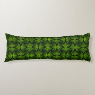 Graphic Geometric 3D Scallop Fan Green Seitenschläferkissen