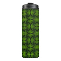 Graphic Geometric 3D Scallop Fan Green