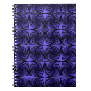 Graphic Geometric 3D Scallop Fan Lila Notizblock