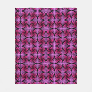 Graphic Geometric 3D Scallop Fan Pink Fleecedecke