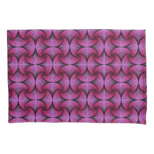 Graphic Geometric 3D Scallop Fan Pink Kissenbezug