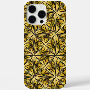 Graphic Geometric 3D Spiral Drehung gelb iPhone 16 Pro Max Hülle