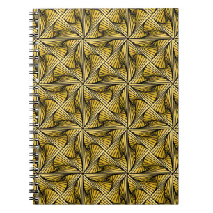 Graphic Geometric 3D Spiral Drehung gelb Notizblock