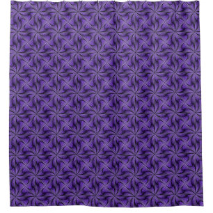 Graphic Geometric 3D Spiral Drehung Lila Duschvorhang
