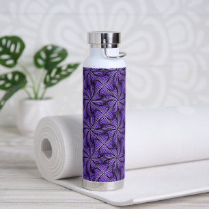 Graphic Geometric 3D Spiral Drehung Lila Trinkflasche