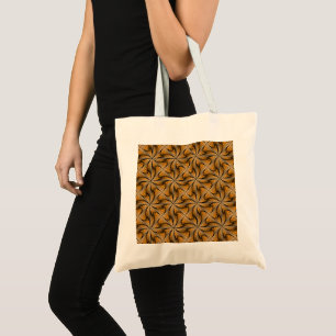 Graphic Geometric 3D Spiral Drehung Orange Tragetasche