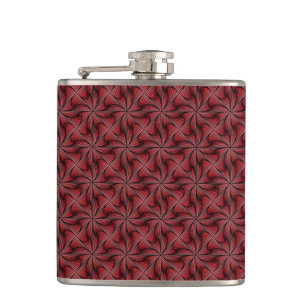Graphic Geometric 3D Spiral Drehung Red Flachmann
