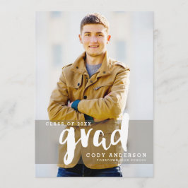 Graphic Grad Moderner Pinsel | Abschluss Einladung