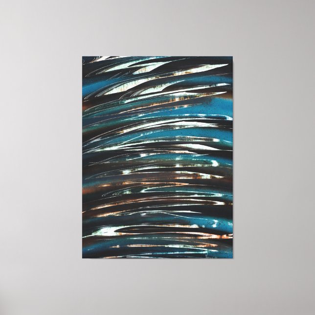 Graphic Grunge Wave Leinwanddruck (Vorderseite)