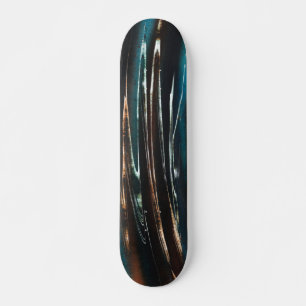 Graphic Grunge Wave Skateboard
