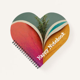 Graphic Heart Happy Spiral Notizbuch