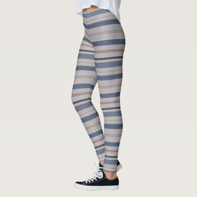Graphic Horizontal Lines mit benutzerdefinierter F Leggings (Links)