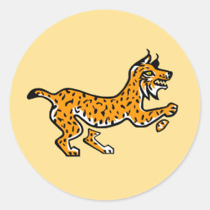 Graphic Iberian LYNX - Conservation - Ecology - Runder Aufkleber