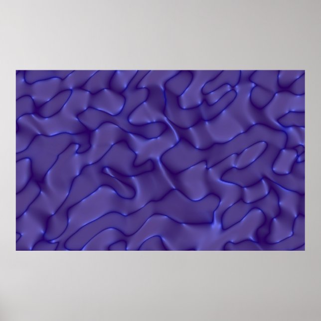 Graphic Illustration - Flüssiges Muster blau Farbe Poster (Vorne)