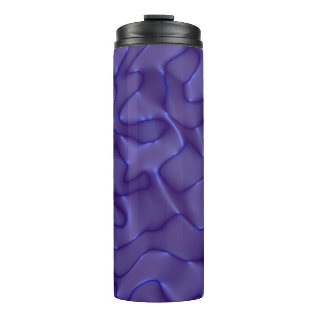 Graphic illustration - liquid pattern blue color.  thermosbecher (Vorderseite)