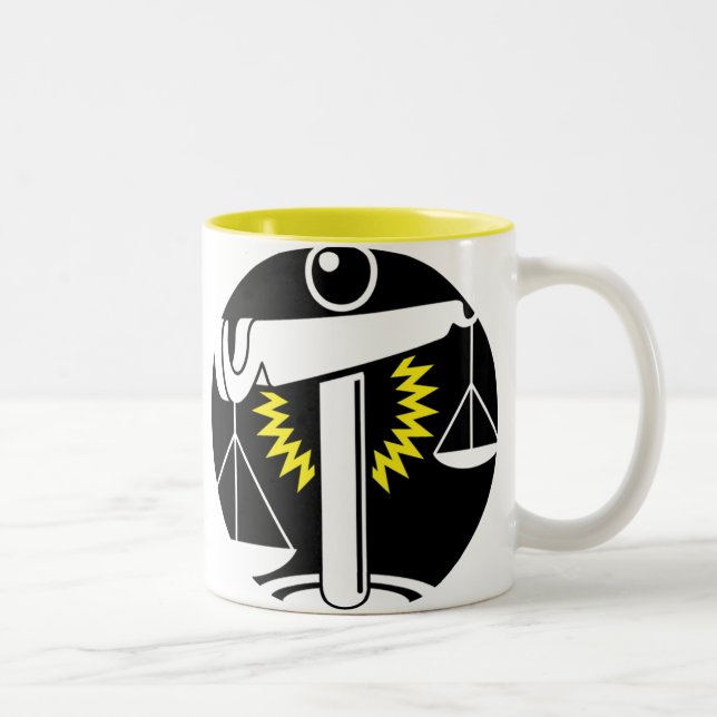 Graphic Libra Scales Zweifarbige Tasse (Rechts)