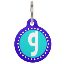 Graphic Lowercase Letter G Custom Initial Haustiermarke