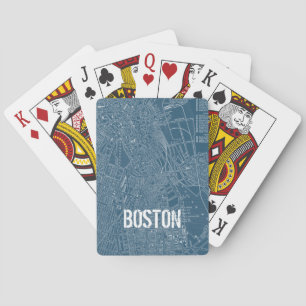 Graphic Map of Boston Spielkarten