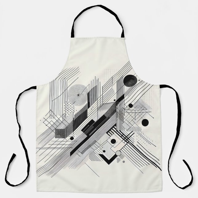Graphic Monochrome Line  Schürze (Vorderseite)