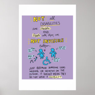 Graphic Not All Disabilities Are Visible Poster
