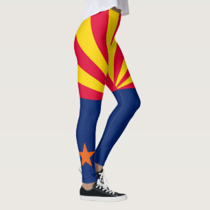 Graphic of a Dynamic Arizona State Flag Leggings